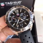 Swiss TAG Heuer Formula 1 Alarm 200M 41mm Mens Watch Quartz Black Leather Strap